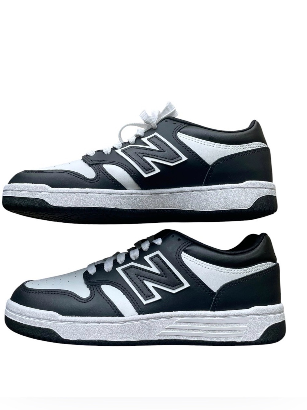 New Balance Youth Kids Size 7 480 Lace Black & White Sneakers New In Box